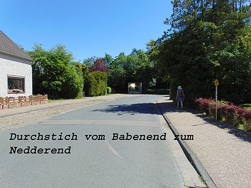 fehlende Verbindung zwischen Babenend und Nedderend, Fotomontage: Dieter Niebisch